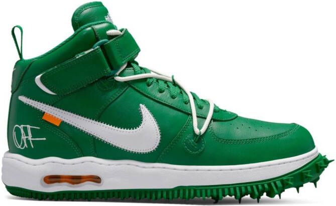 Nike X Off-White "Air Force 1 Mid Pine Green sneakers" Groen