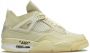 Nike X Off White Air Jordan 4 sneakers dames rubberleer Plastic Polyester rubber 10.5 Wit - Thumbnail 1