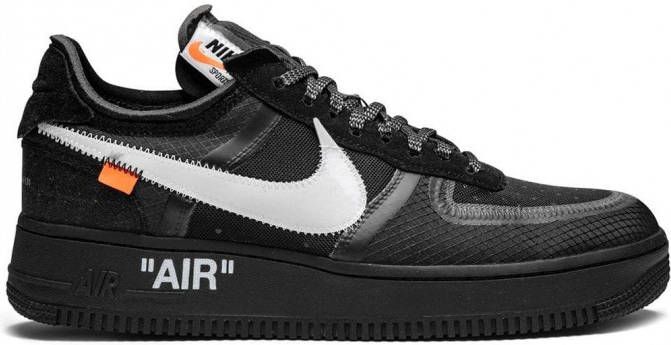 Nike X Off White The 10 Nike Air Force 1 lage sneakers unisex rubber thermoplastisch polyurethaan(tpu ) suède canvas 10.5 Zwart