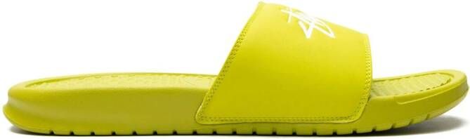Nike x Stüssy Benassi slippers Groen