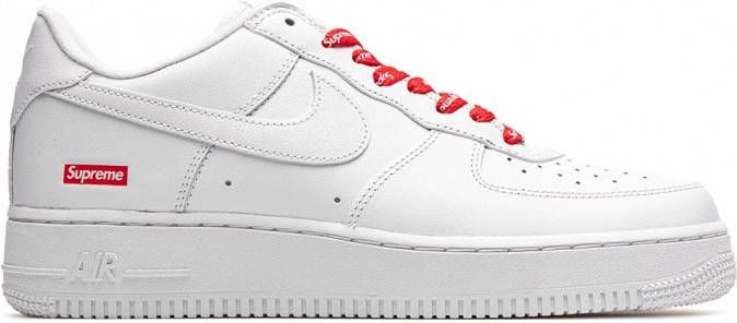 Nike x Supreme Air Force 1 sneakers rubber leer Polyester 10.5 Wit