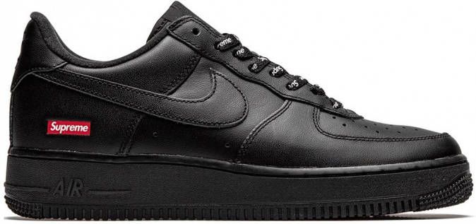 Nike x Supreme Air Force 1 sneakers heren rubber leer Polyester 10.5 Zwart