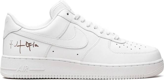 Nike Air Force 1 '07 low top sneakers leer Polyester rubber 11.5 Wit