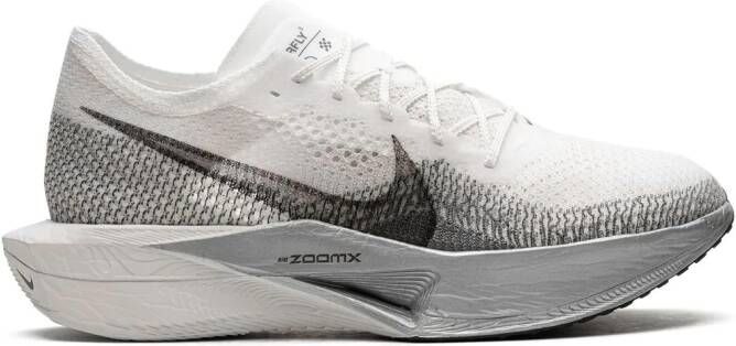 Nike "ZoomX Vaporfly Next % 3 White Particle Grey sneakers" Wit