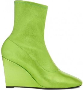Nina Ricci Enkellaarzen met sleehak Groen
