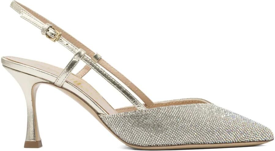 Ninalilou 65 mm slingback pumps verfraaid met kristallen Grijs
