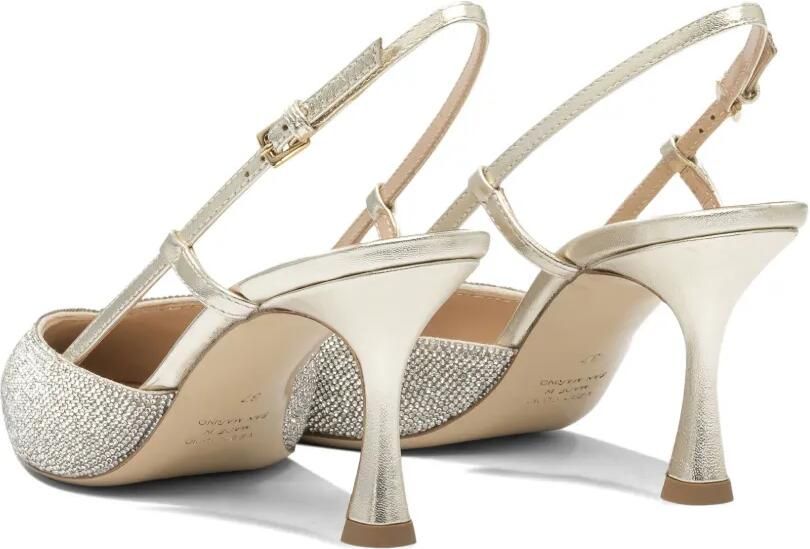Ninalilou 65 mm slingback pumps verfraaid met kristallen Grijs - Foto 4