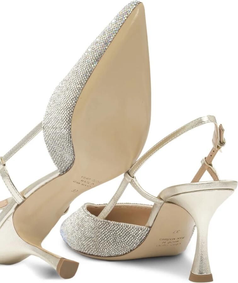 Ninalilou 65 mm slingback pumps verfraaid met kristallen Grijs - Foto 2