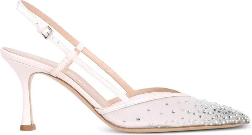 Ninalilou Amy mesh pumps met verfraaiing Beige