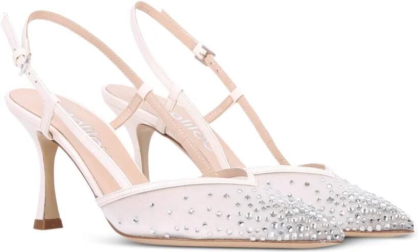Ninalilou Amy mesh pumps met verfraaiing Beige - Foto 4
