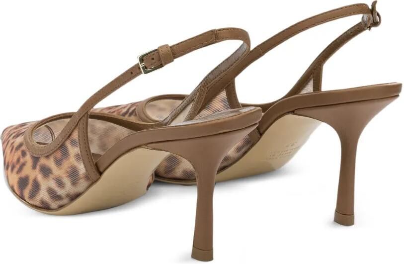 Ninalilou Eva 70 pumps met luipaardprint Bruin - Foto 4