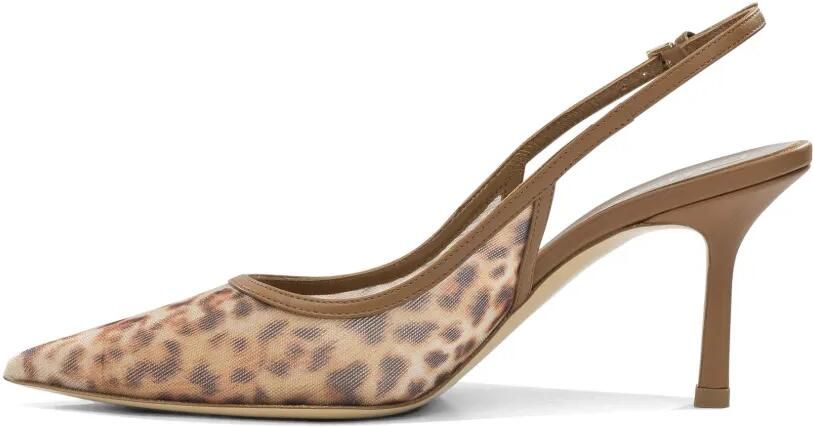 Ninalilou Eva 70 pumps met luipaardprint Bruin - Foto 5