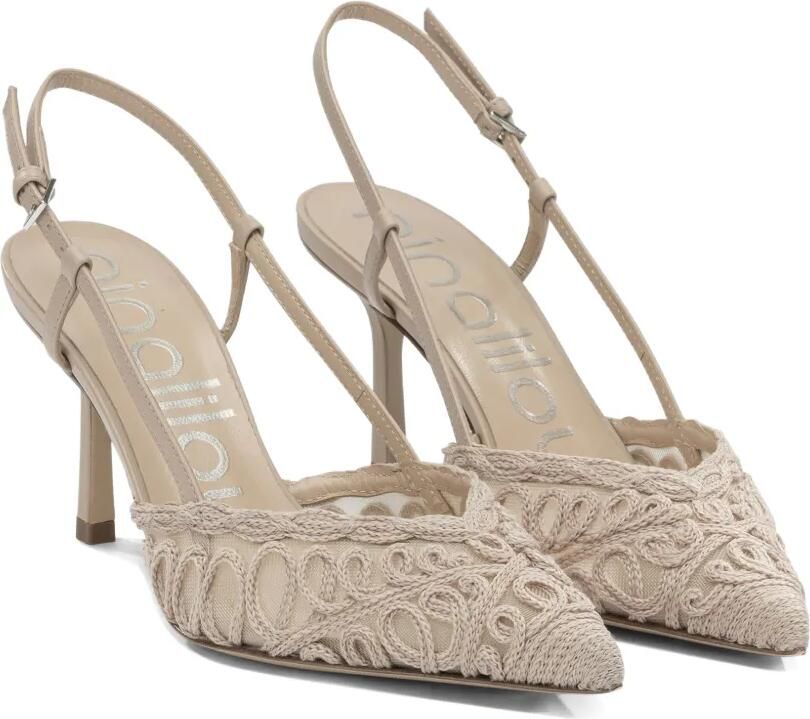 Ninalilou Gehaakte slingback pumps Beige - Foto 2