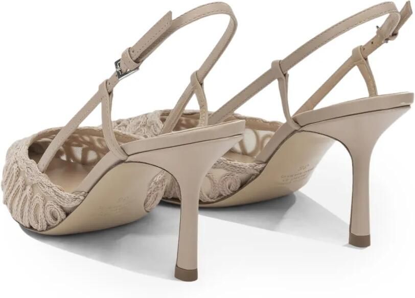 Ninalilou Gehaakte slingback pumps Beige - Foto 3