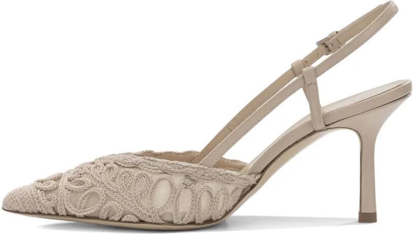 Ninalilou Gehaakte slingback pumps Beige - Foto 4