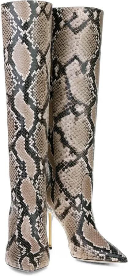 Ninalilou Helen laarzen met python-effect Beige - Foto 2
