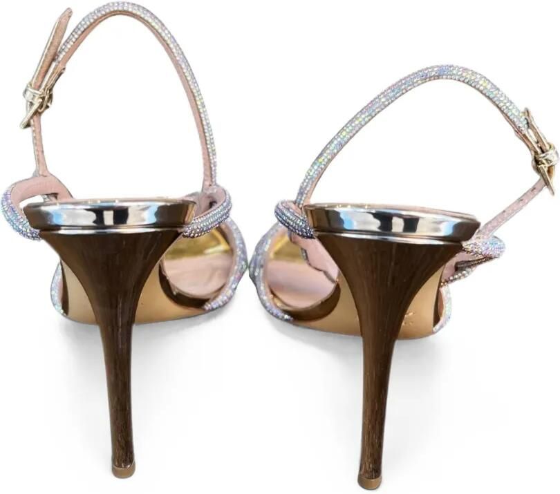 Ninalilou Lady verfraaide gevlochten sandalen Zilver - Foto 3