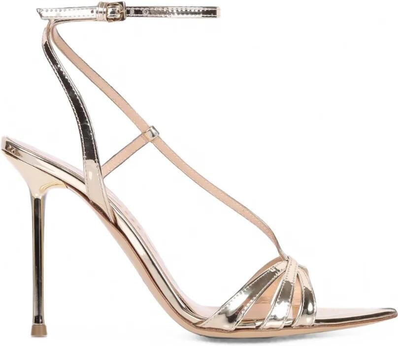 Ninalilou Pixel metallic sandalen met bandjes Goud