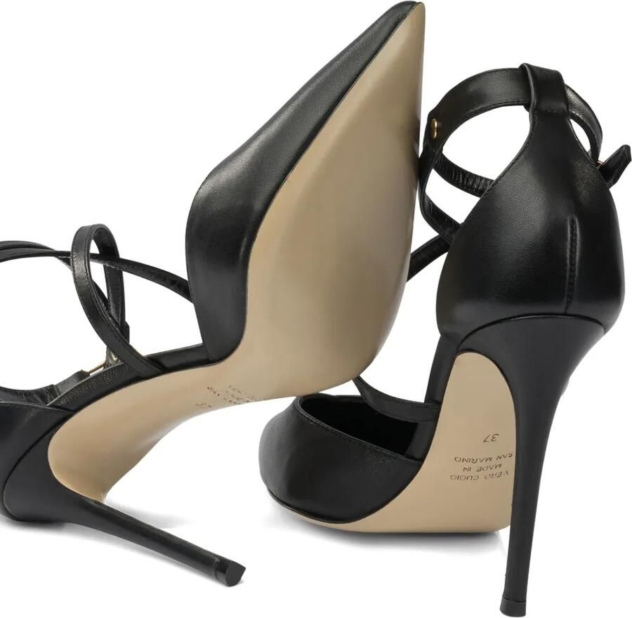 Ninalilou Pumps met puntige neus en gesp Zwart - Foto 2