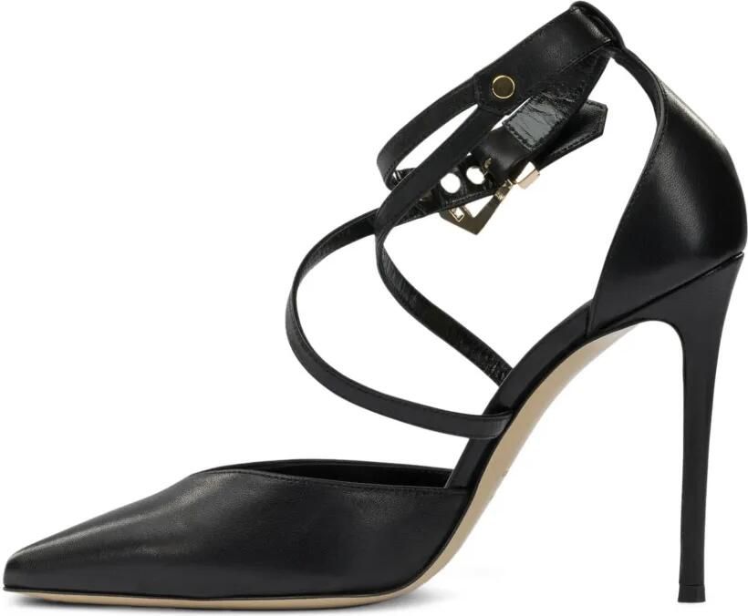 Ninalilou Pumps met puntige neus en gesp Zwart - Foto 4