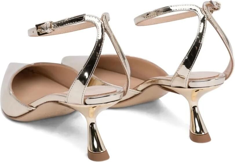 Ninalilou Pumps met puntige neus en metallic enkelbandje Goud - Foto 3