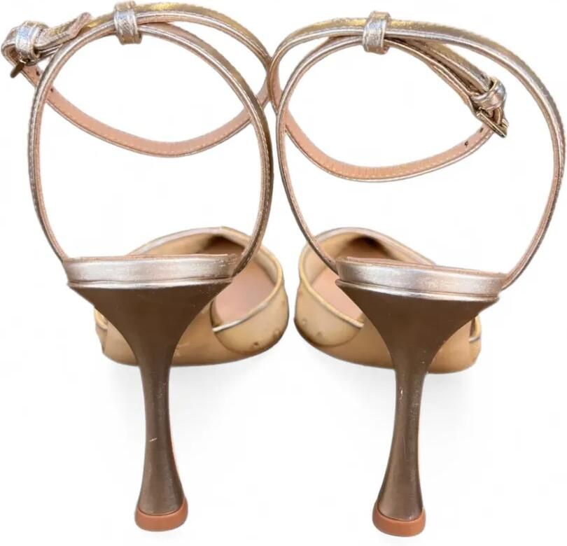 Ninalilou Slingback pumps verfraaid met kristallen en puntige neus Beige - Foto 2