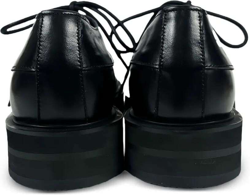 NO IDEA Loafers met plateauzool en veters Zwart - Foto 2