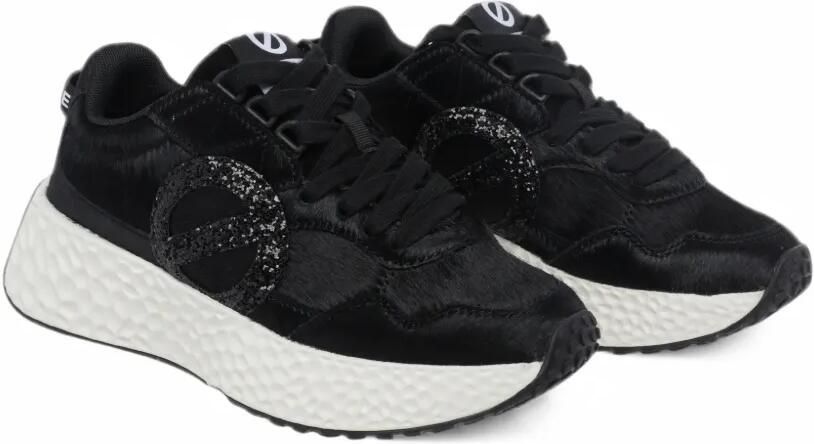 No Name Carter glitter-logo leather sneakers Zwart - Foto 4