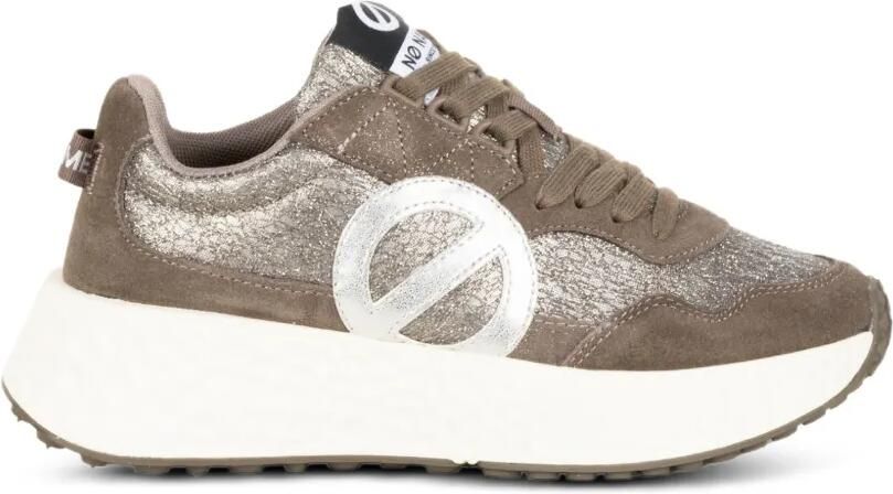 No Name Carter Jogger W logo-patch panelled sneakers Beige