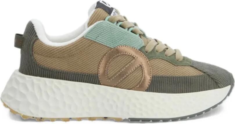 No Name Carter Runner corduroy panelled sneakers Groen