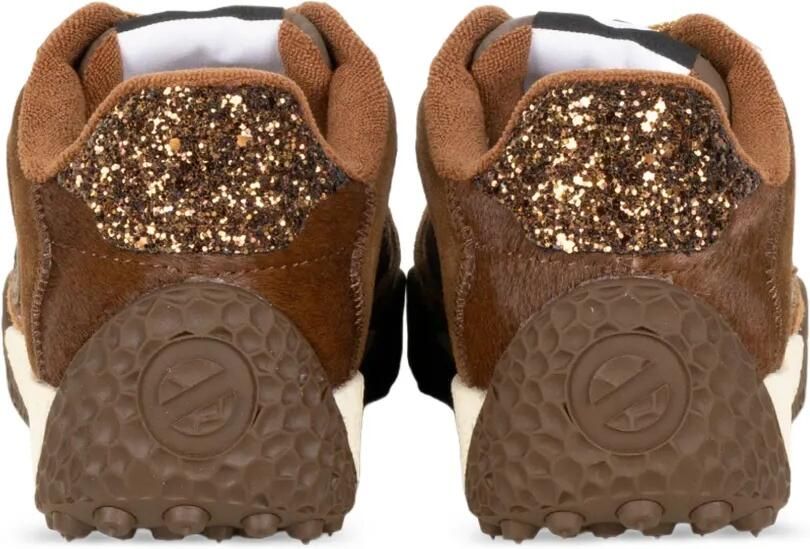 No Name Kate suède sneakers met glitters Bruin - Foto 2