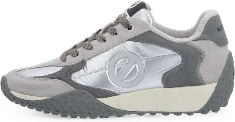 No Name Kate sneakers met metallic afwerking en logo-patch Grijs - Foto 4