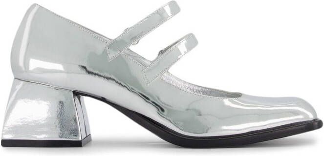 Nodaleto Bacara metallic Mary Jane schoenen Zilver