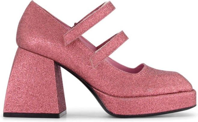 Nodaleto Bulla Babies pumps met glitters Roze