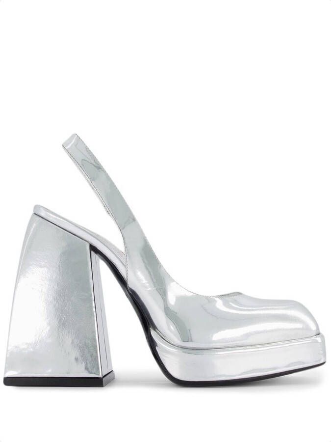 Nodaleto Bulla Jones metallic pumps Zilver