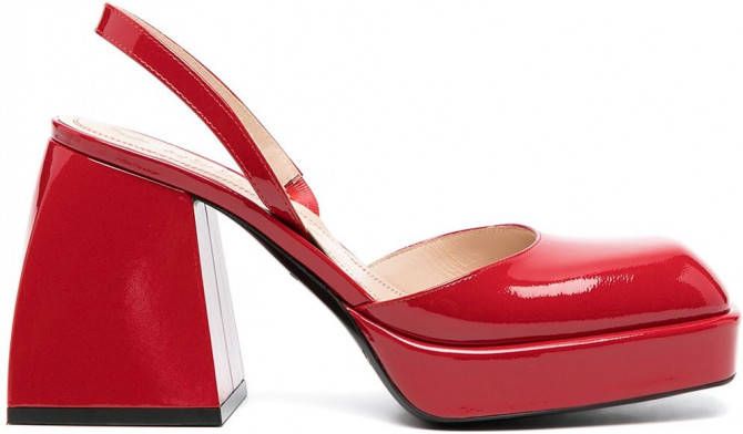 Nodaleto Bulla lakleren pumps Rood