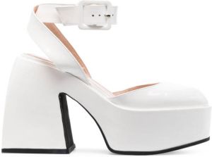 Nodaleto Sofia Bulla pumps met plateauzool Wit