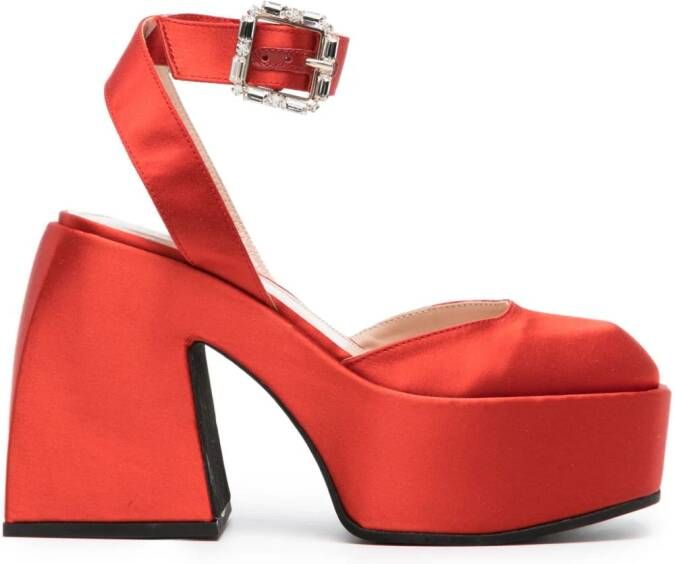 Nodaleto Bulla Sofia pumps verfraaid met kristallen Rood