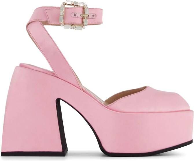 Nodaleto Bulla Sofia satijnen pumps Roze