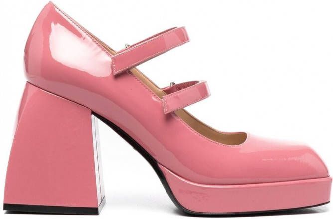 Nodaleto Pumps met dubbel bandje Roze - Schoenen.nl