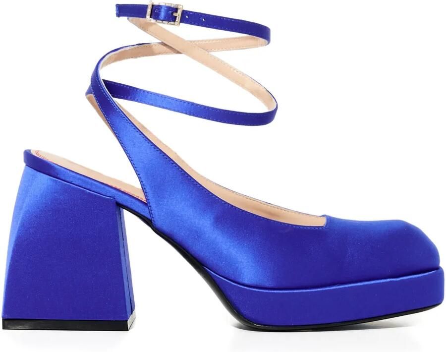Nodaleto 85 mm Bulla Jones slingback pumps met plateauzool Blauw
