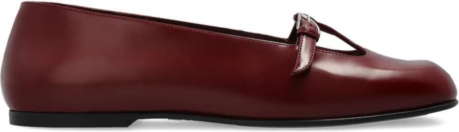 Nodaleto Ballerina's met gespdetail Rood