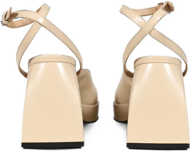 Nodaleto Bulla 90 pumps met platform Beige - Foto 4