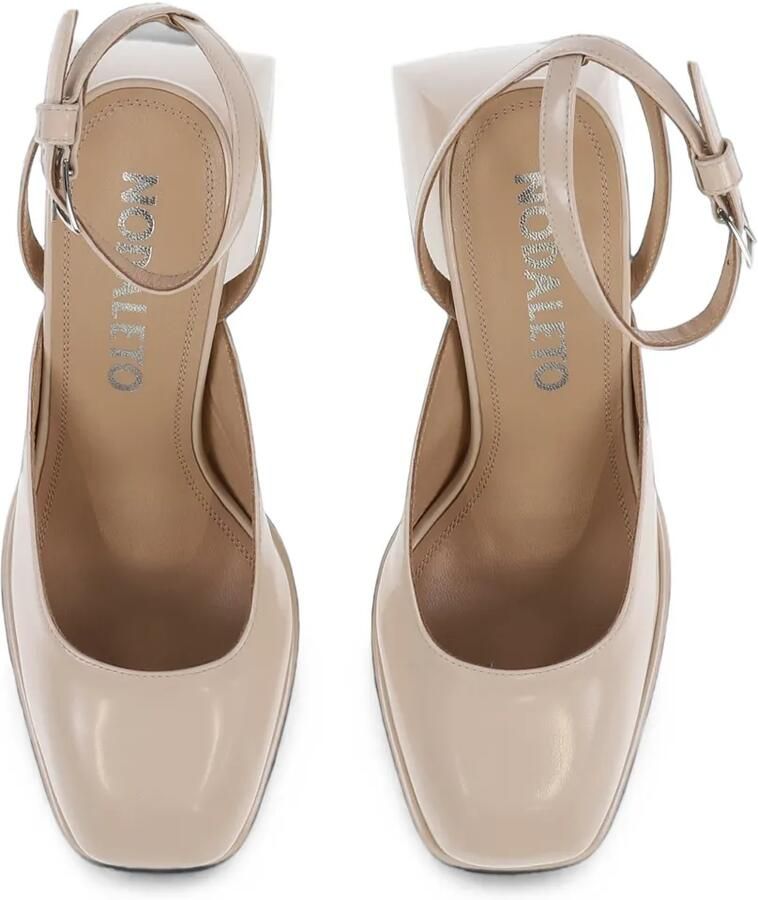 Nodaleto Bulla 90 pumps met platform Beige - Foto 2