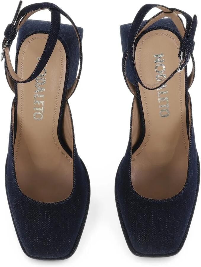 Nodaleto Bulla denim pumps met platform Blauw - Foto 3