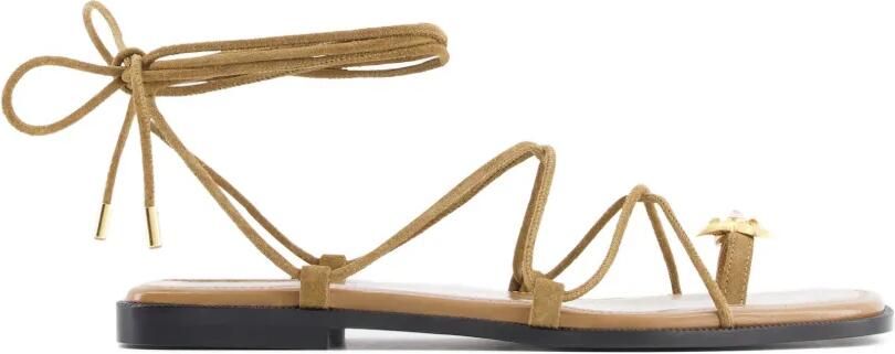 Nodaleto Bulla Isla sandalen met veters Beige