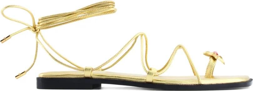 Nodaleto Bulla Isla sandalen verfraaid met juwelen Goud