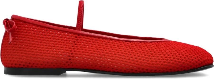 Nodaleto Leren ballerina's Rood