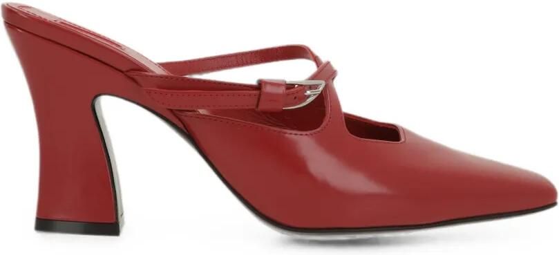 Nodaleto Leren muiltjes Rood