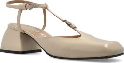 Nodaleto Leren pumps met T-bandje Beige